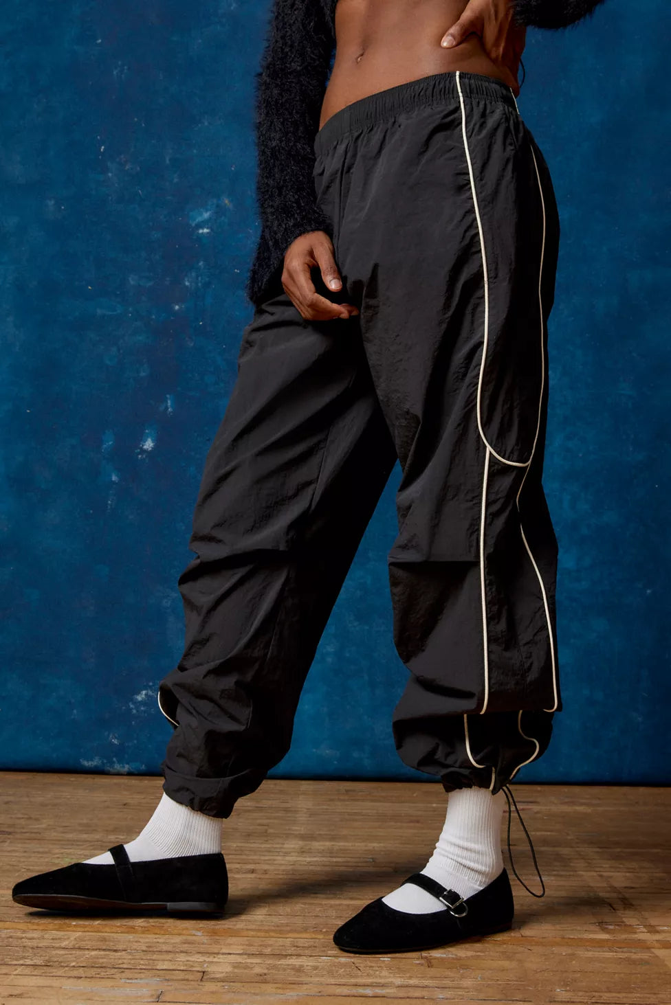 復古尼龍運動風長褲 Jess Track Pant