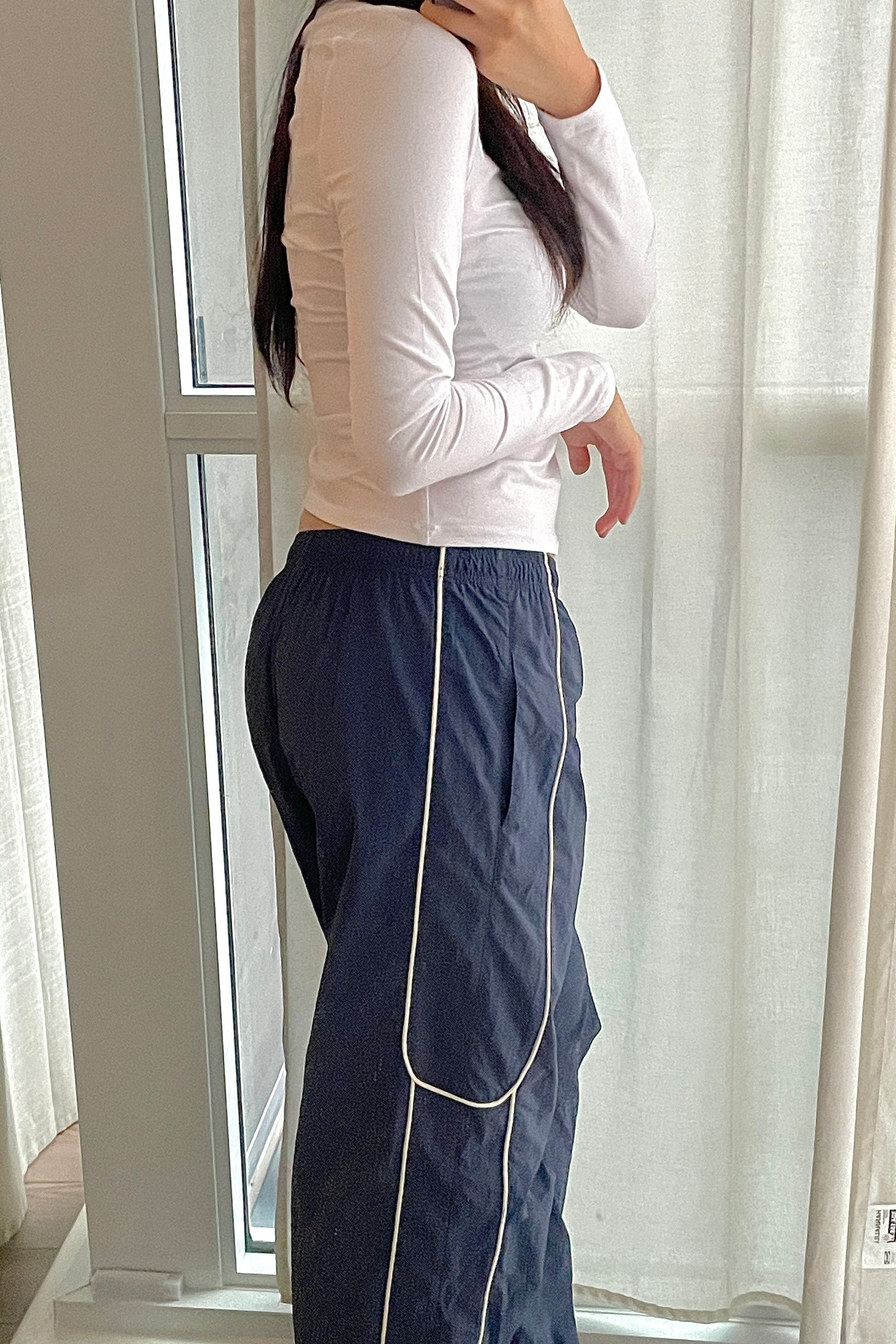 復古尼龍運動風長褲 Jess Track Pant